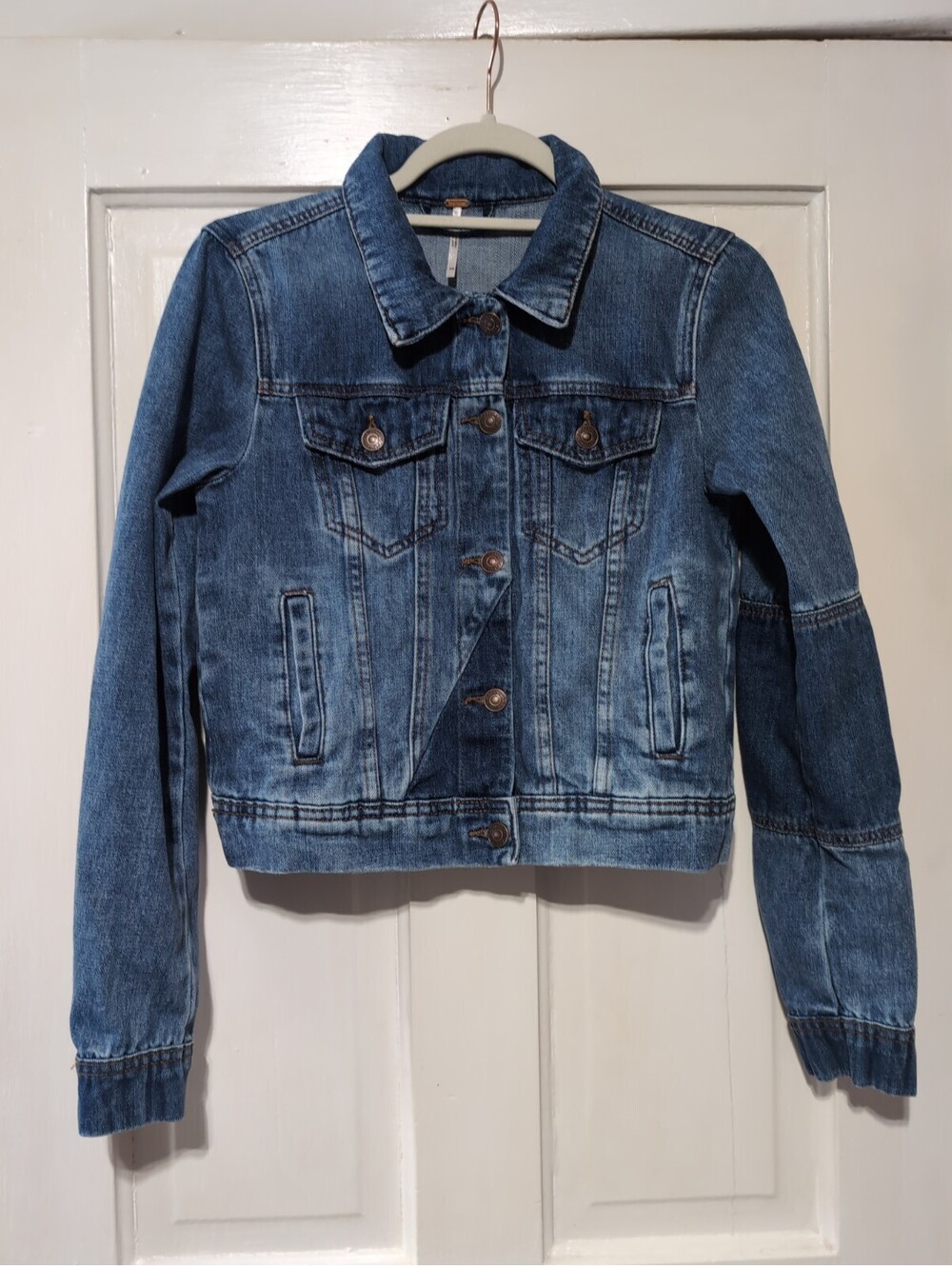 Free People Rumers Denim Jacket Vintage Inspired Woman's XS(1603)F